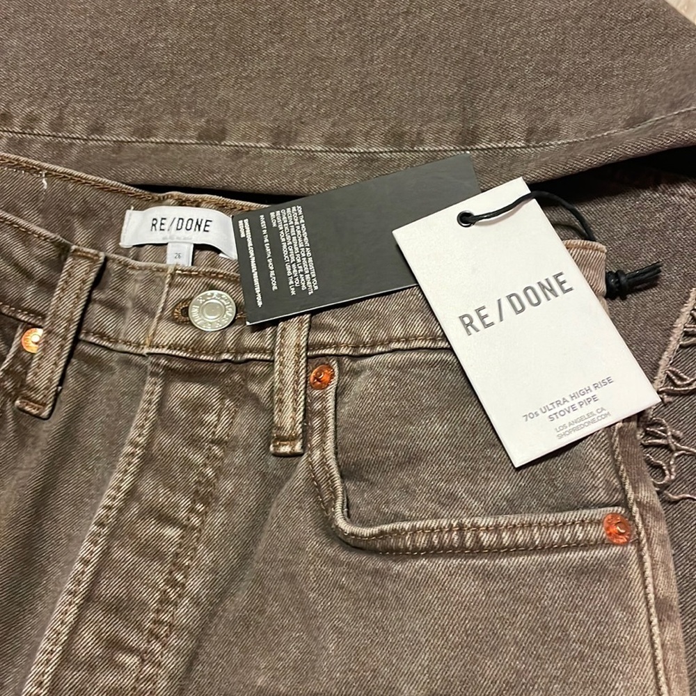 NWT RE/DONE 70s High-Rise Stove Pipe Straight-Leg Jeans - Picture 4 of 5
